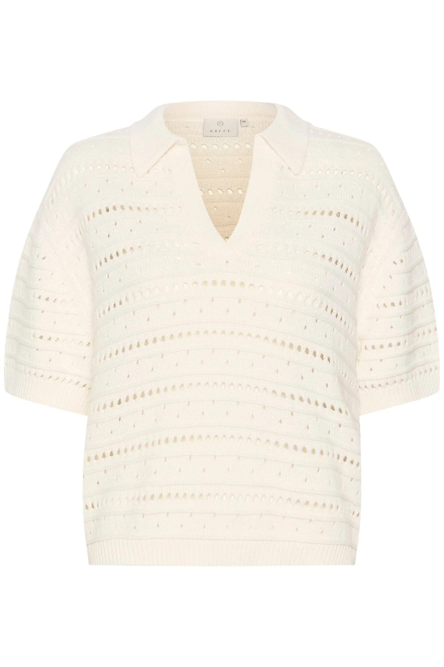 KAJOLIE POLO KNIT PULLOVER | CHALK