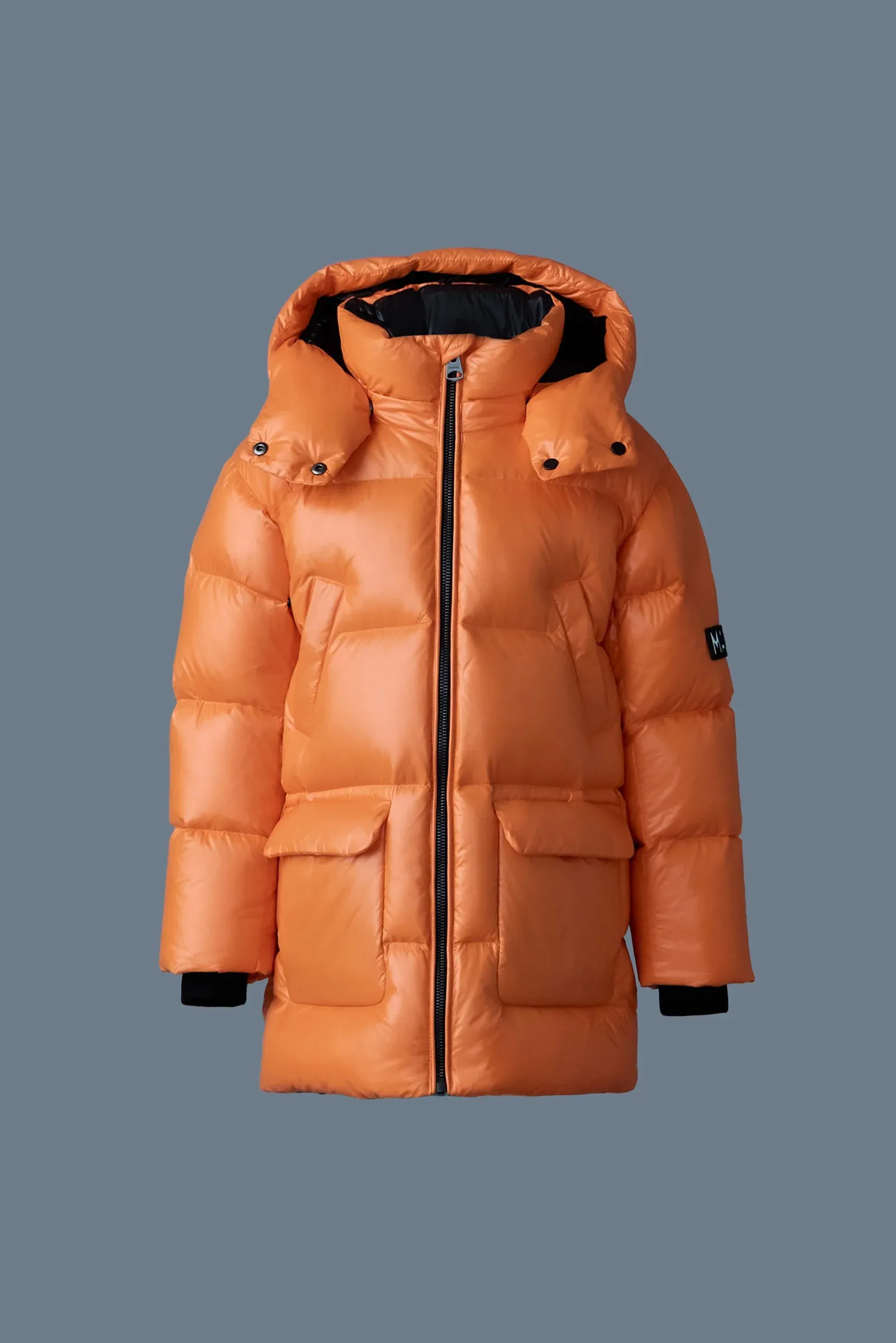 Kennie-Lus Boys Hooded Down Jacket (Flame) - P0015900612