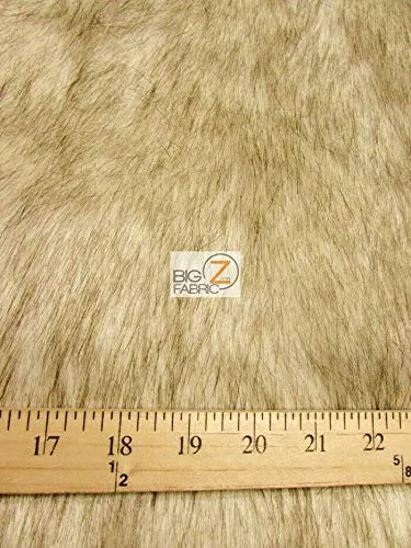 Latte Dire Wolf Animal Coat Costume Faux Fur Fabric / Sold By The Yard