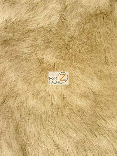 Latte Dire Wolf Animal Coat Costume Faux Fur Fabric / Sold By The Yard