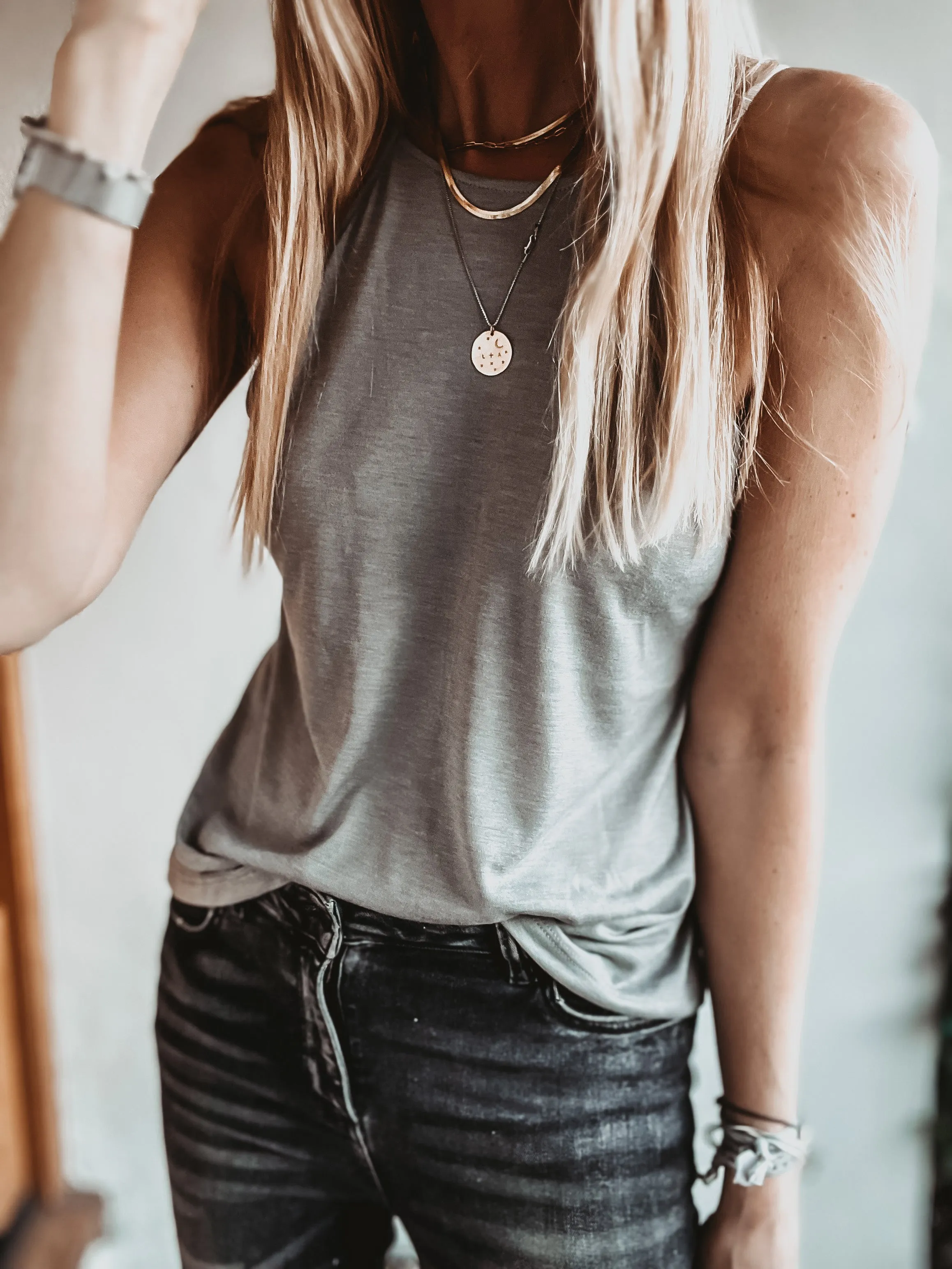 LIGHT KHAKI Santorini tank top *NEW*