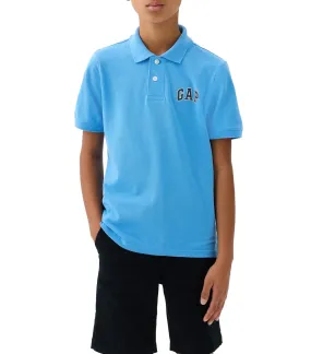 Logo Pique Polo Shirt - Beach Ball Blue