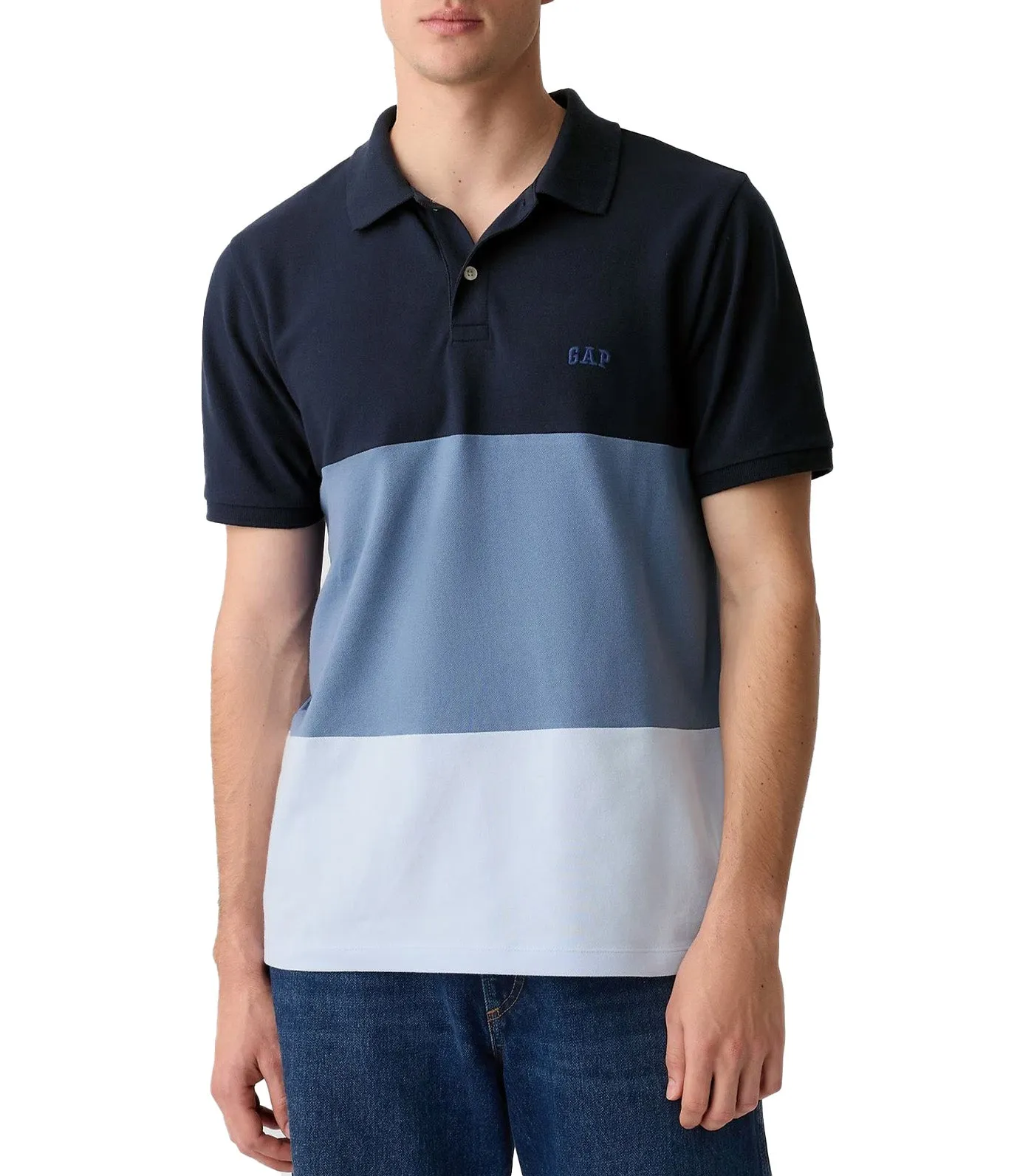 Logo Stretch Pique Polo Shirt Tapestry Navy