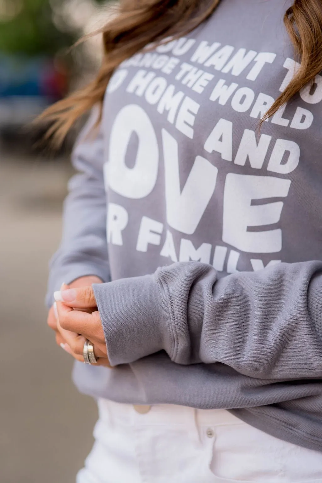 Love Your Family Graphic Crewneck