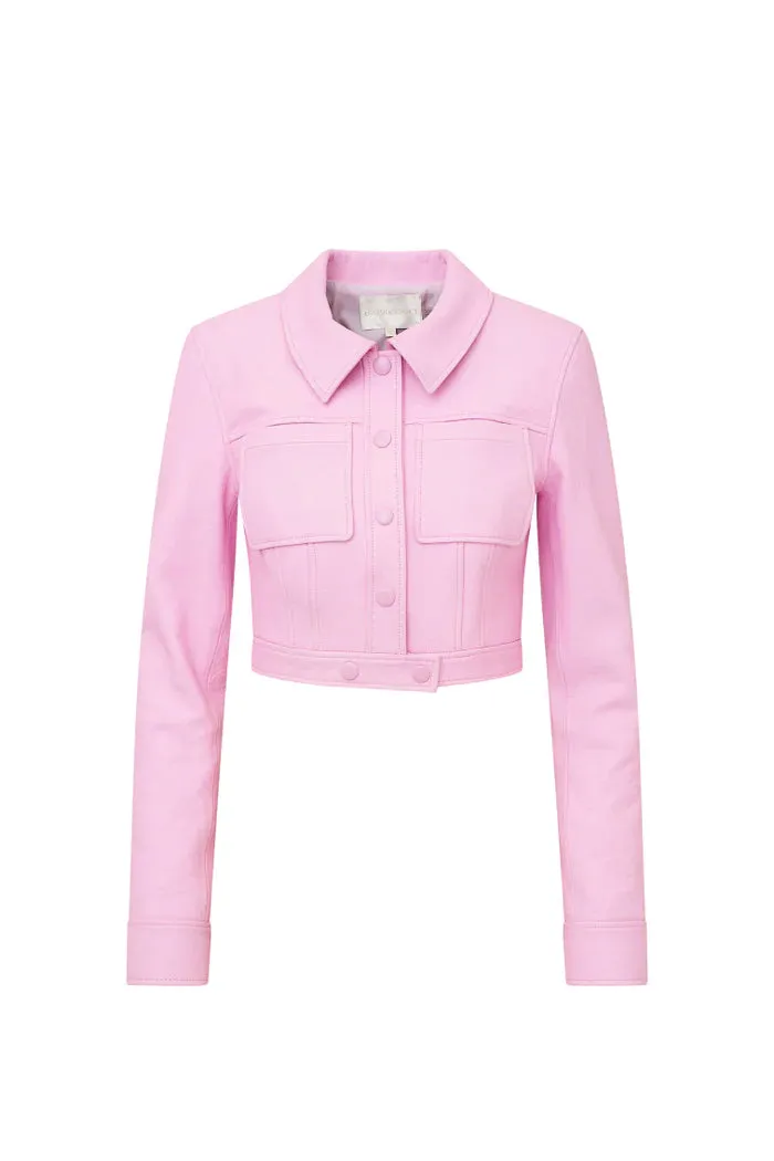 LOVESHACKFANCY  CRAYTON JACKET  PIRPK PIROUETTE PINK