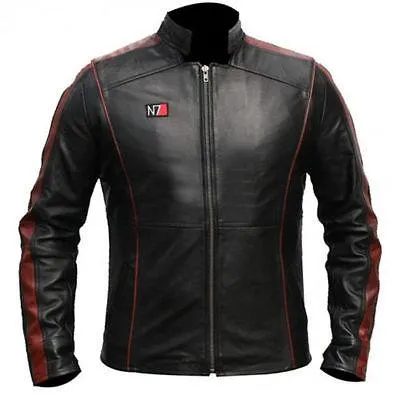 MASS EFFECT 3 - N7 COMMANDER SHEPARD STYLISH LEATHER JACKET