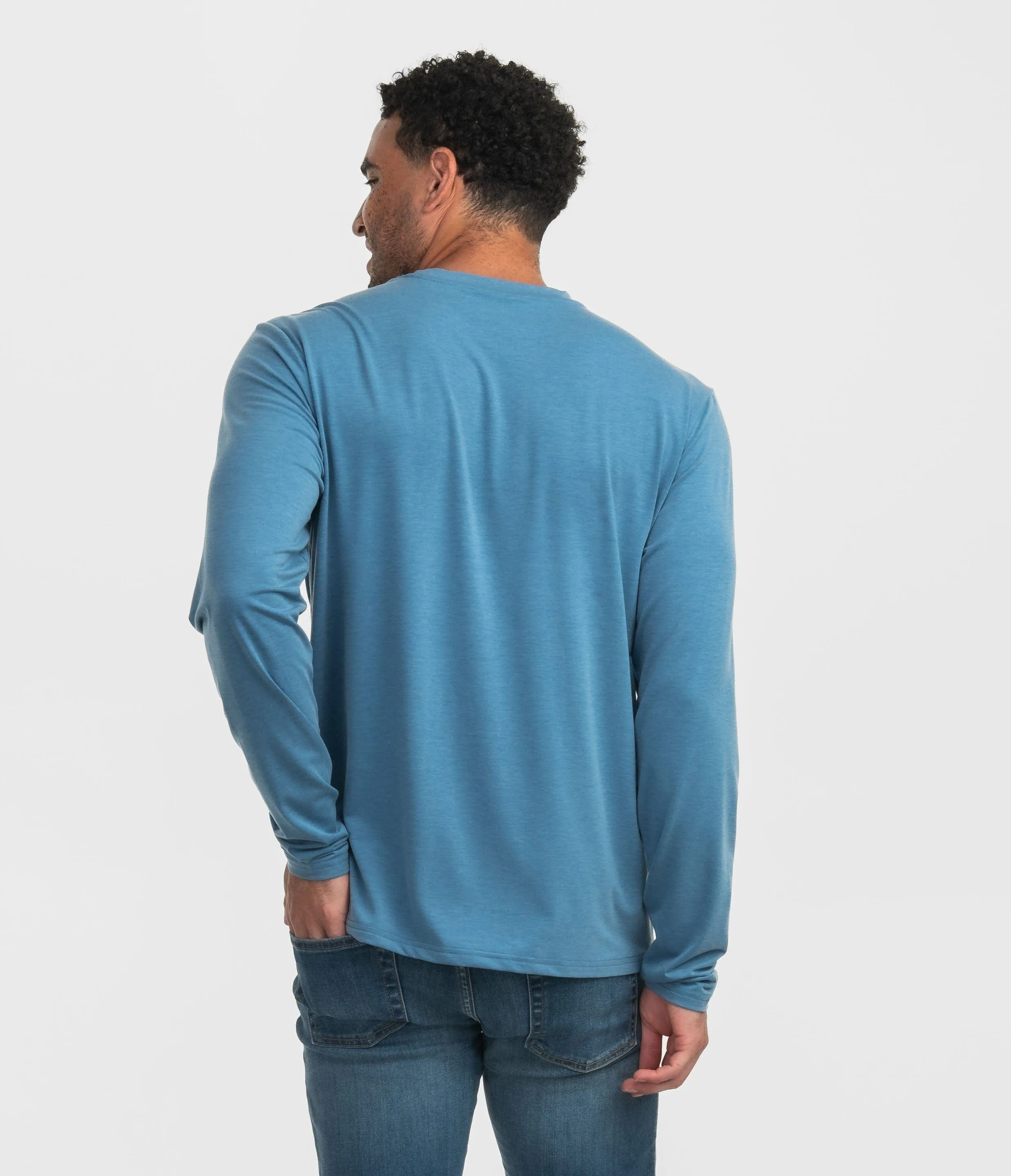 Max Comfort Pocket Tee LS - Nautical Blue