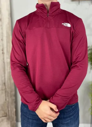 Men's Cedar Trail Grid Fleece 1/4 Zip in Beetroot by The North Face