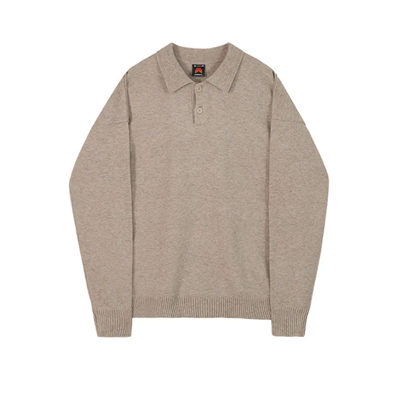 Men's Loose Polo Knitted Sweater