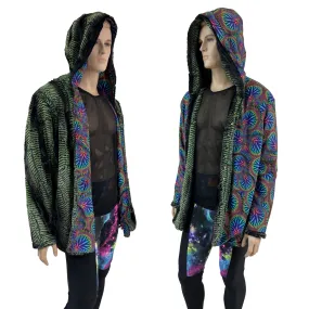 Mens Minky Reversible Jacket with Snap Front