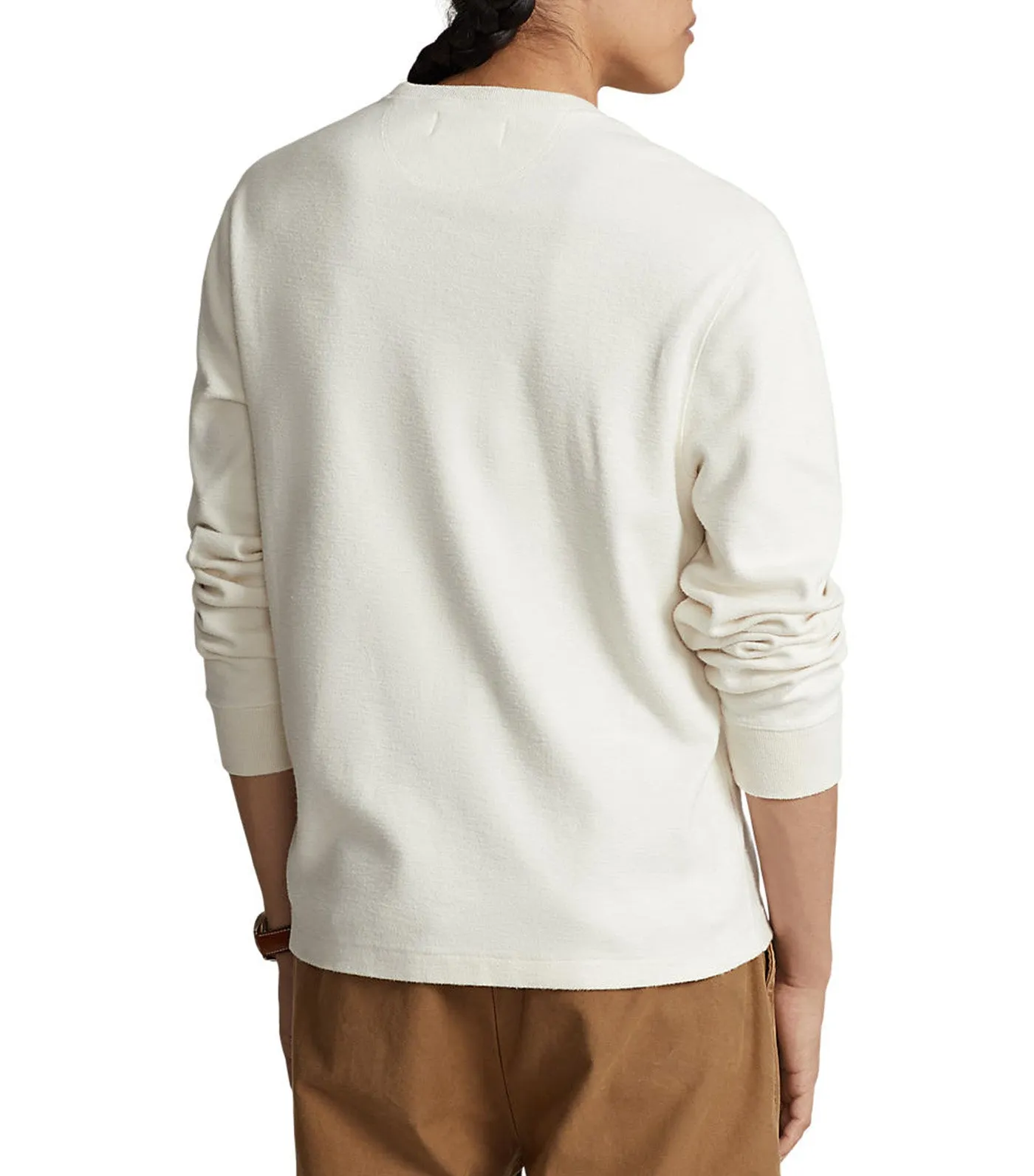 Men's Moleskin Henley Shirt Parchment Cream