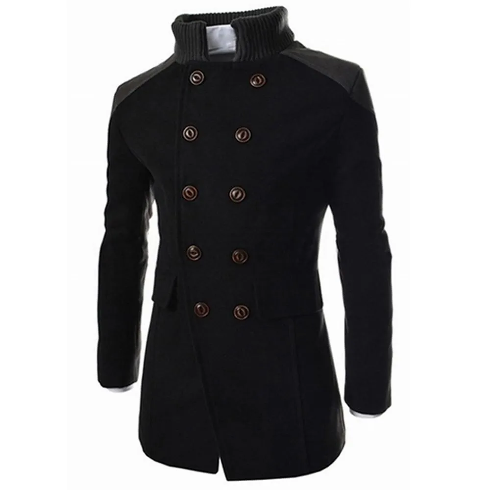 Men's Winter Long Trench Overcoat