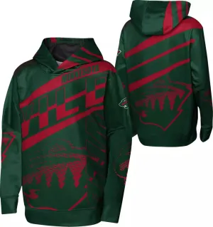 Minnesota Wild Kids Red/Green Performance Hoodie