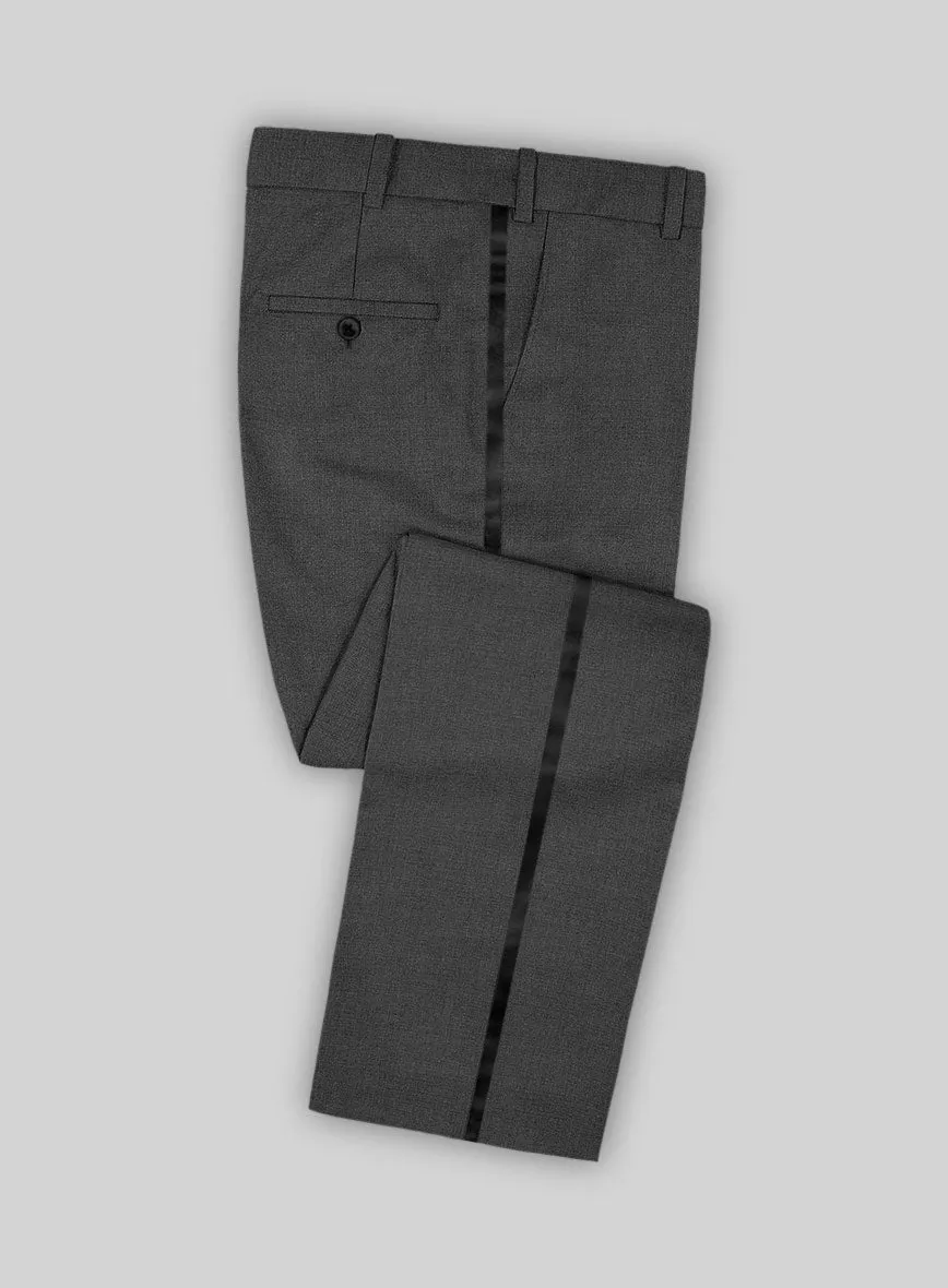 Napolean Mid Charcoal Wool Tuxedo Suit