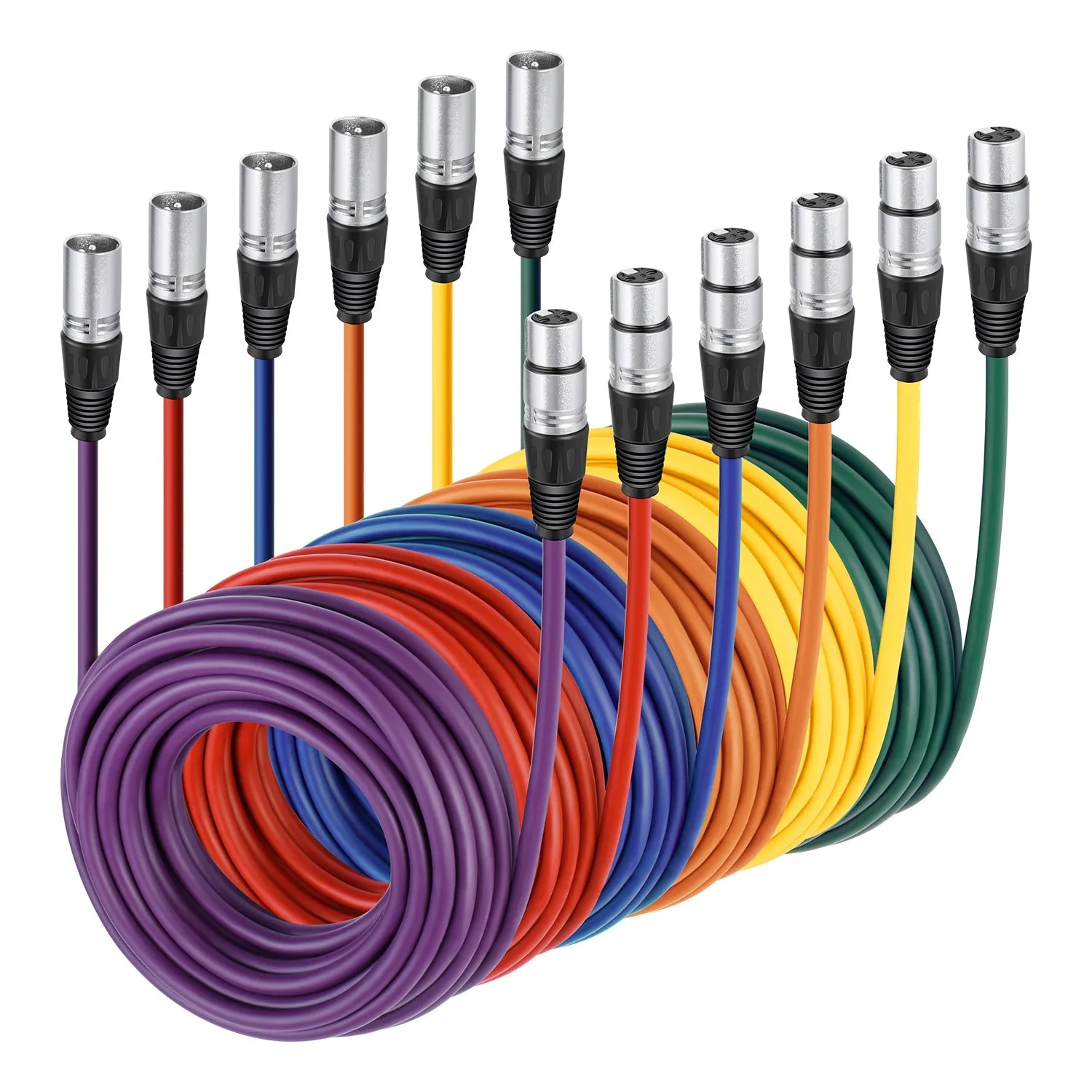 NEEWER 6-Pack 7.6m Audio Cable Cords