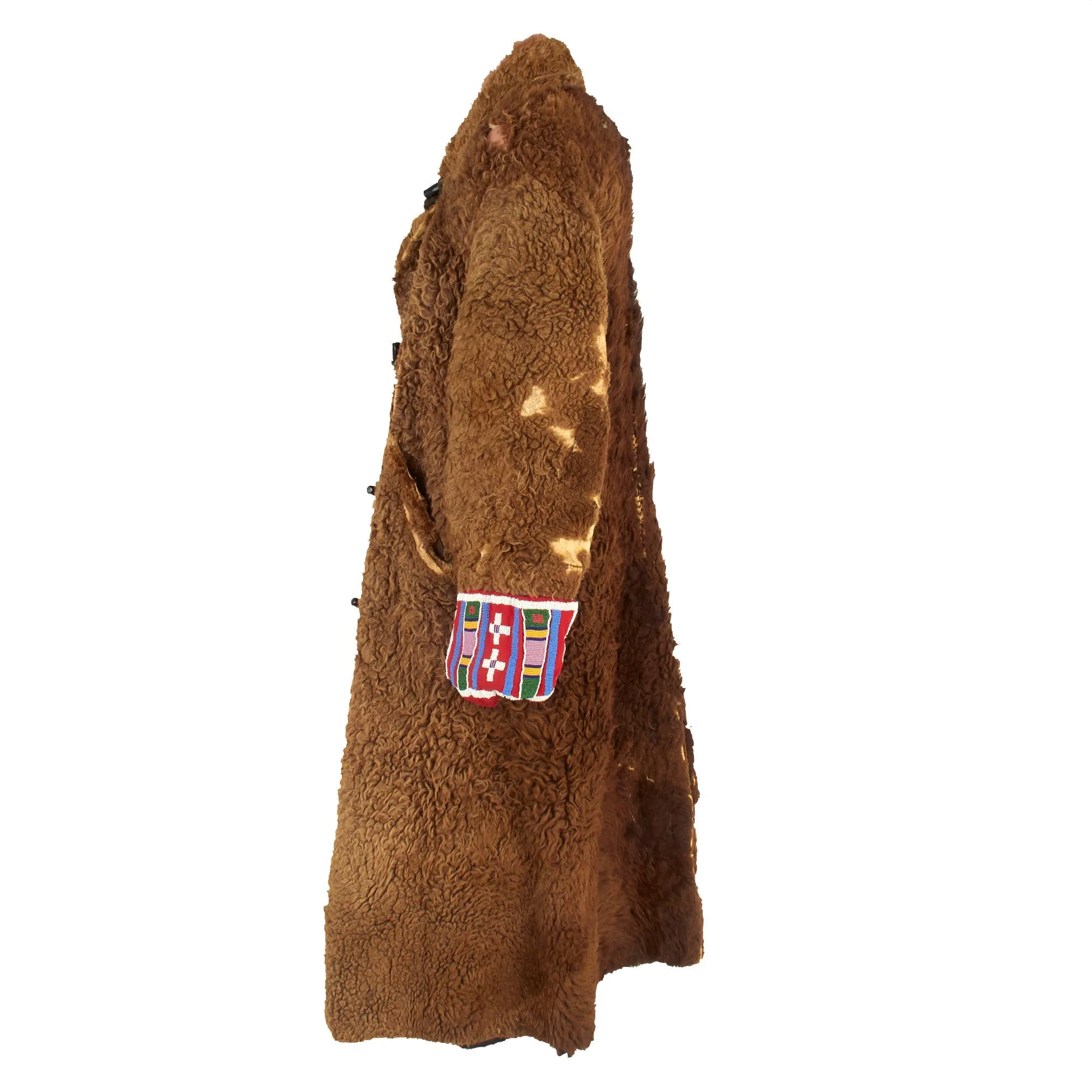 Original U.S. Indian Wars Frontier Campaign Buffalo Coat With Matching Gloves Attributed To MoH Recipient General Nelson Miles, Commanding General of the U.S. Army