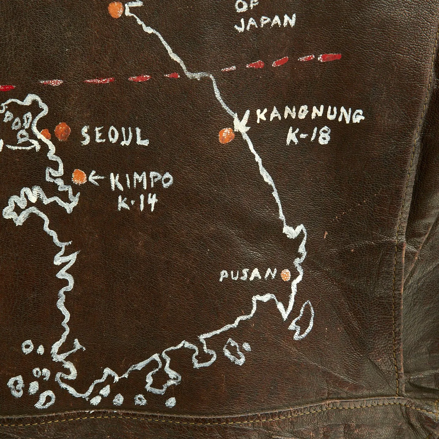 Original U.S. Korean War VMF-N-542 Bateyes Radio Operator Svoboda Painted G-1 Leather Flying Jacket