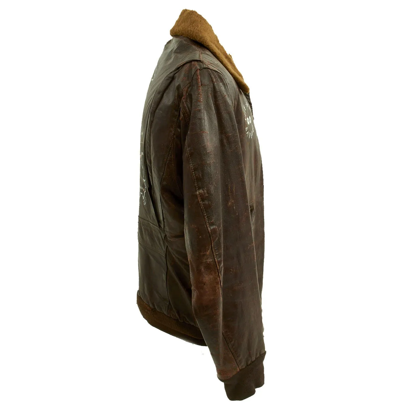 Original U.S. Korean War VMF-N-542 Bateyes Radio Operator Svoboda Painted G-1 Leather Flying Jacket