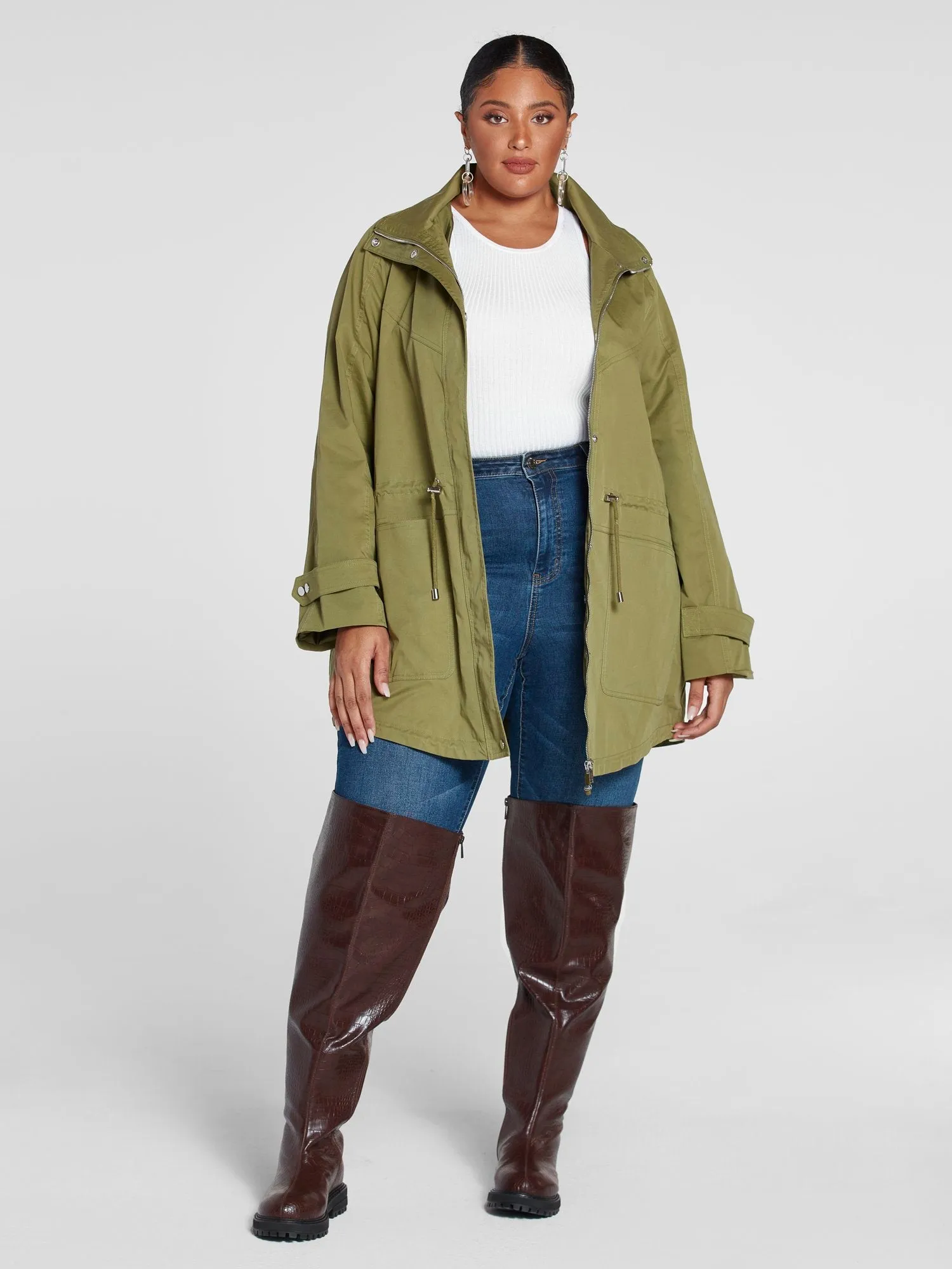 Paige Faux Fur Lined Anorak Coat