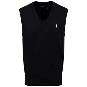 Performance Cotton-Blend Sweater Vest Polo Black - SS24