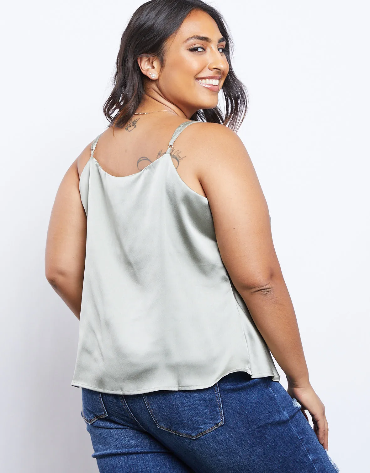 Plus Size Prima Donna Satin Tank