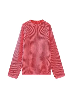 Pre Order:  Chic Striped Oversized Knitted Sweater