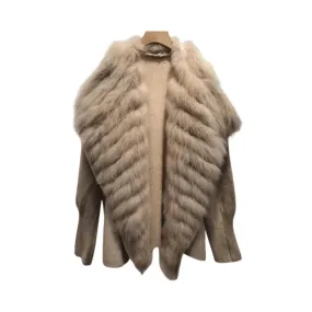 Pre Order:  Fur Lapel Knit Coat