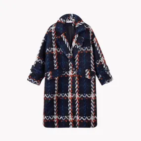 Pre Order:  Plaid Mid-Length Overcoat