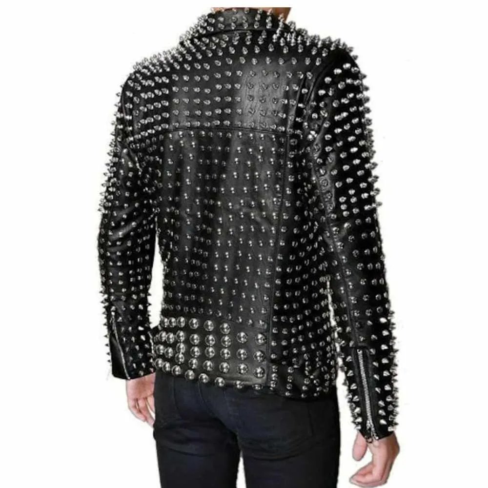 Punk Rock Silver Studded black jacket