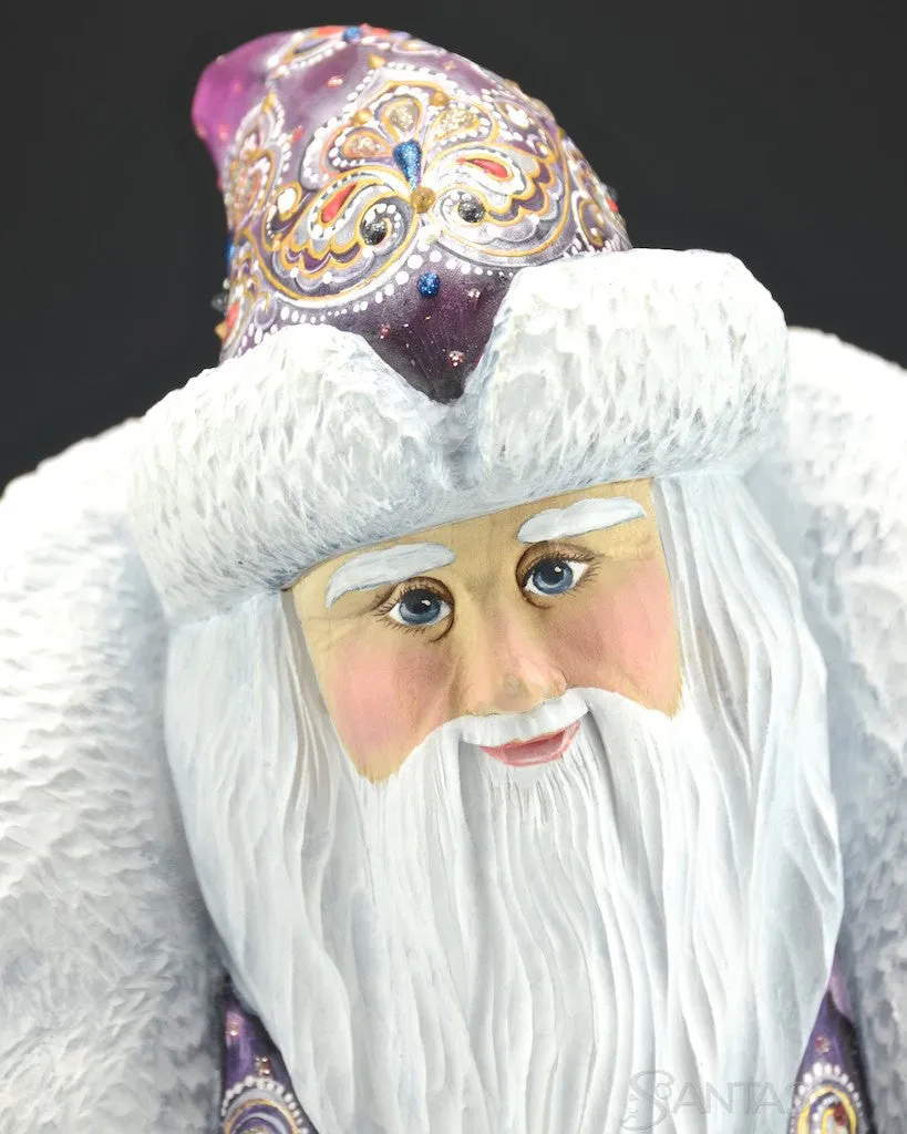 Purple and Pearl Elegant 18 inch Russian Santa