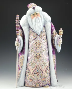 Purple and Pearl Elegant 18 inch Russian Santa