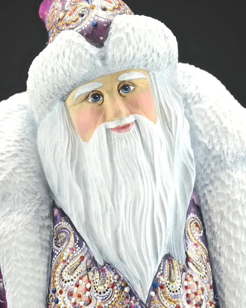 Purple and Pearl Elegant 18 inch Russian Santa