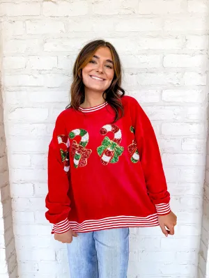 Queen Of Red Candy Cane Sweater