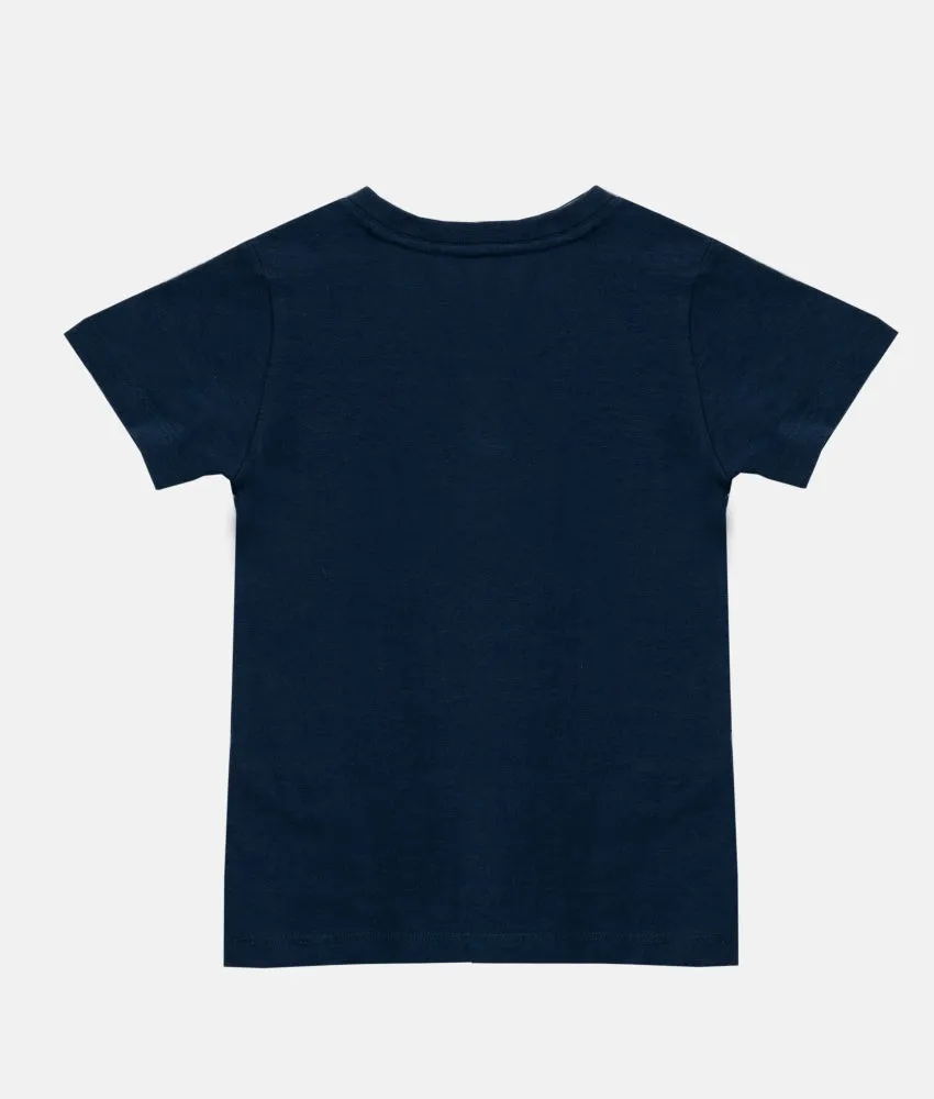 Rad prix Boys Navy Henley Neck T-Shirt