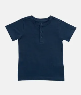 Rad prix Boys Navy Henley Neck T-Shirt