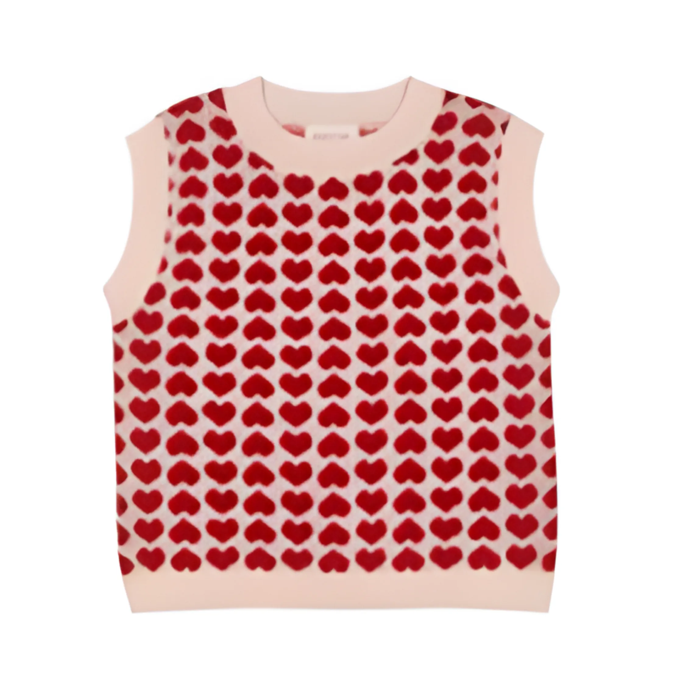 Red and Pink Heart Mimosa Sweatervest