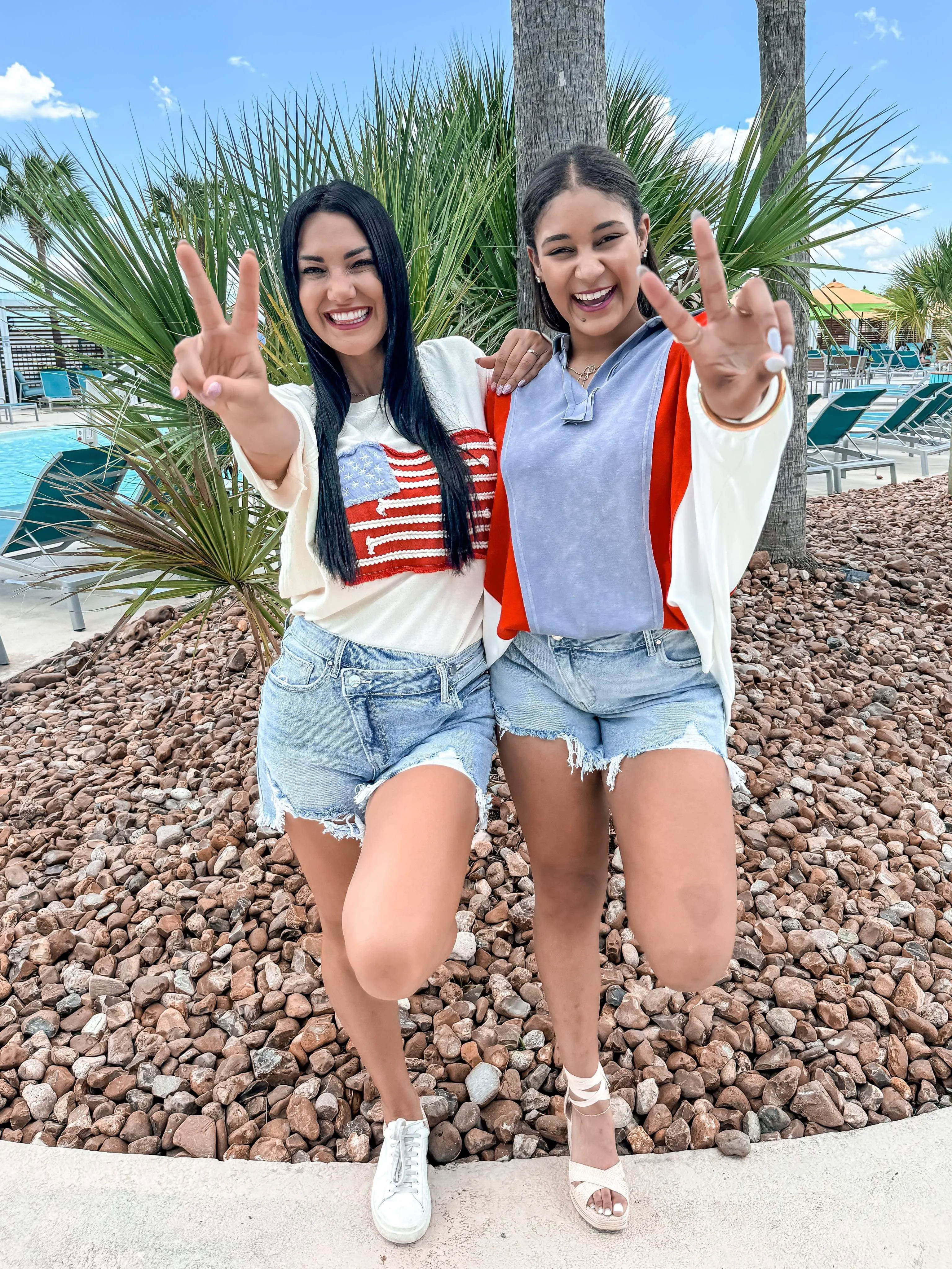 Red, White, & Blue Colorblock Sweater