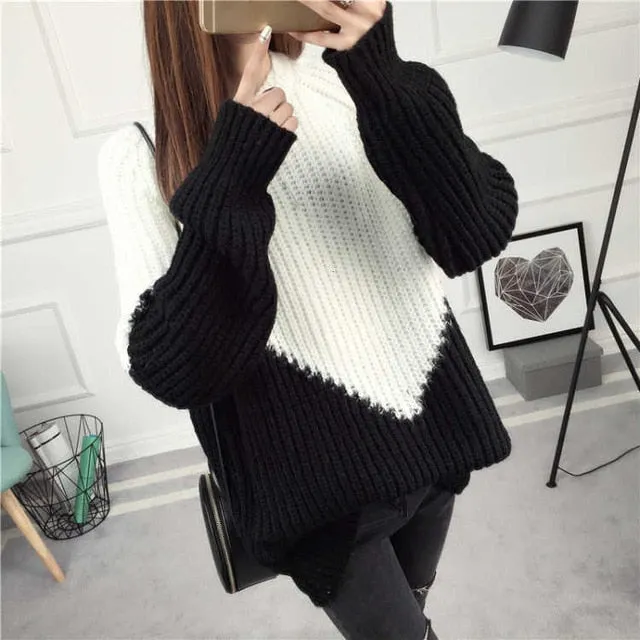 Rosemarie Color Block Knitted Sweater