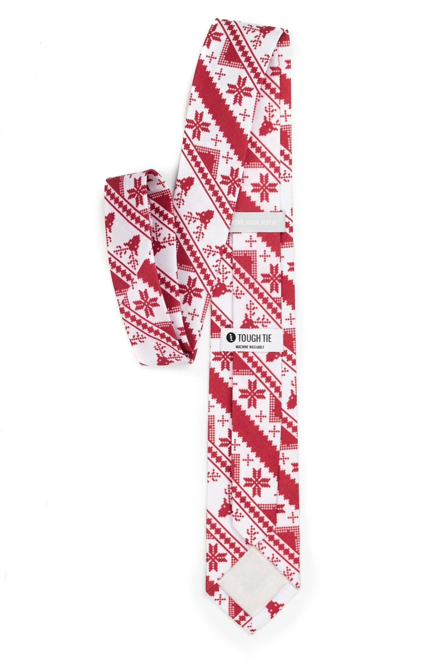 Rudolph’s Journey Red Ugly Christmas Sweater Tie