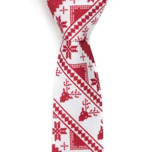 Rudolph’s Journey Red Ugly Christmas Sweater Tie