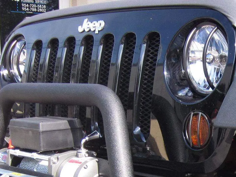 RUGGED RIDGE Front Euro Light Guards, Pivotal for 07-18 Jeep Wrangler JK & JK Unlimited (BLOW OUT)