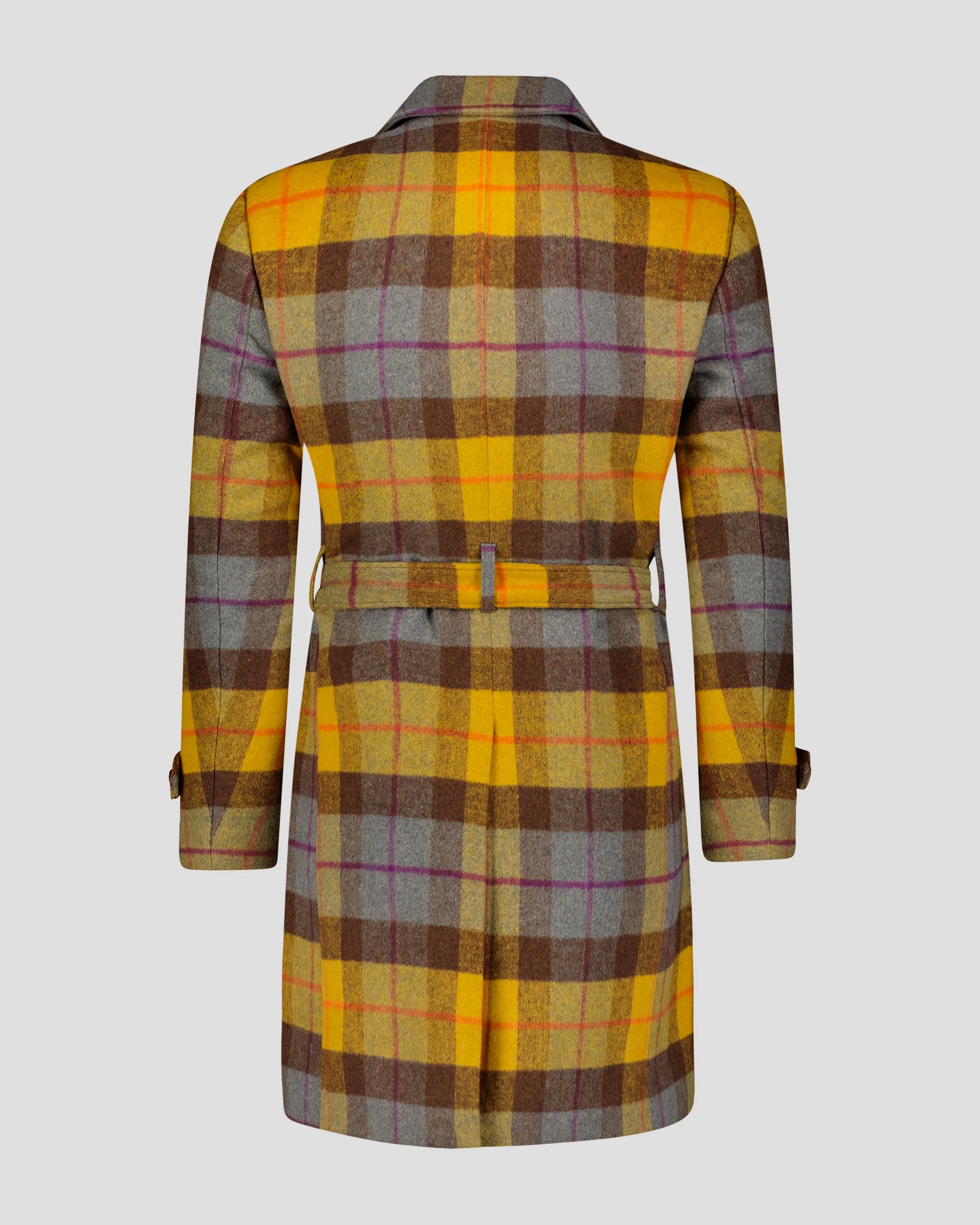 SG Car Coat – Mustard   Chocolate Plaid