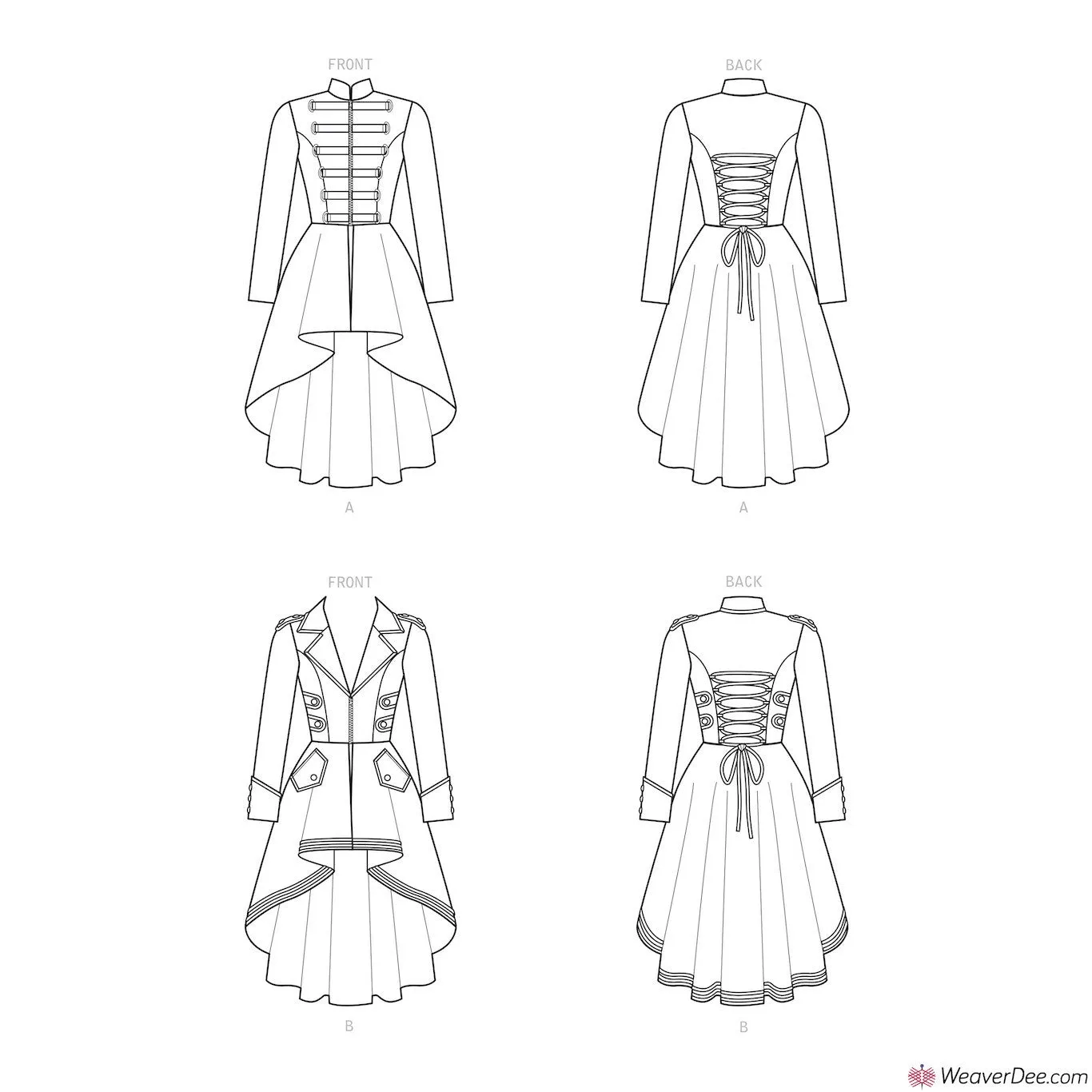 Simplicity Pattern S9086 Misses' Steampunk Costume Coats