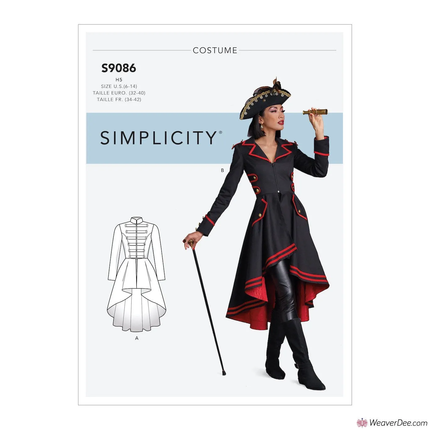 Simplicity Pattern S9086 Misses' Steampunk Costume Coats