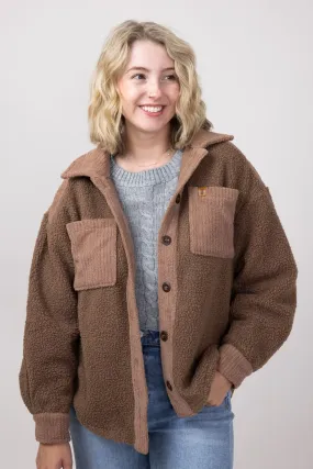 Simply Southern Soft Shacket for Women in Brown | PP-0224-SHKT-SFT-BRWN