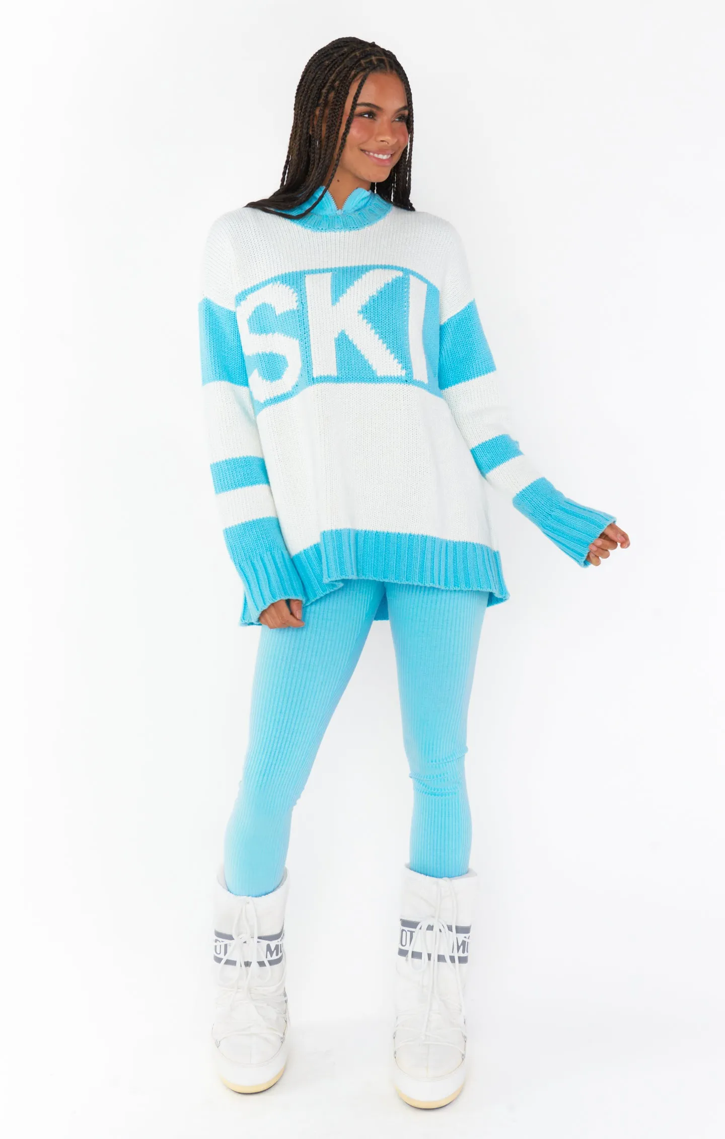 Ski in Sweater ~ Powder Blue Ski Knit