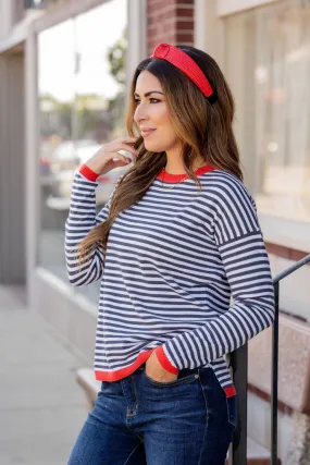 Striped Color Pop Sweater Tee