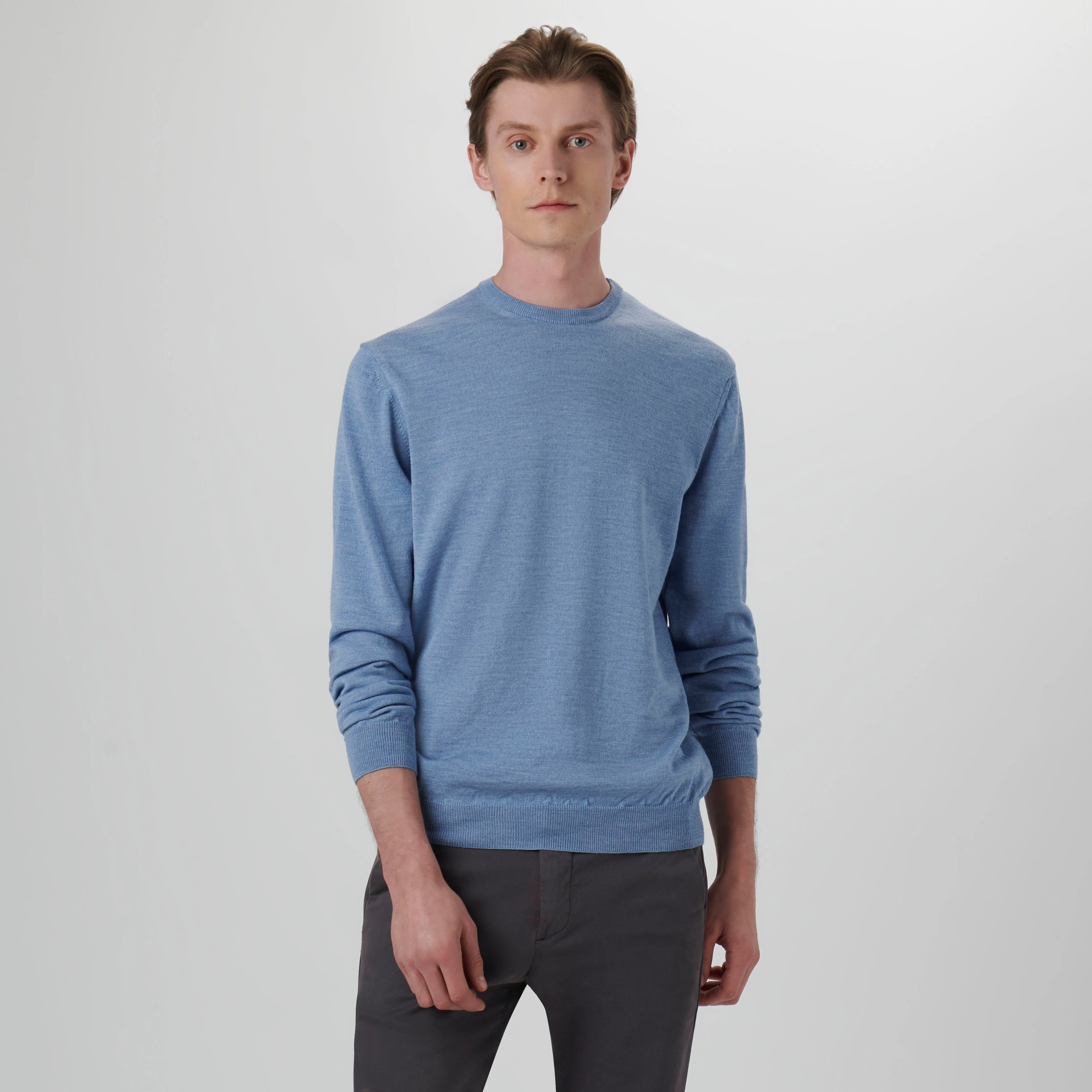 Super Merino Solid Crew Neck Sweater