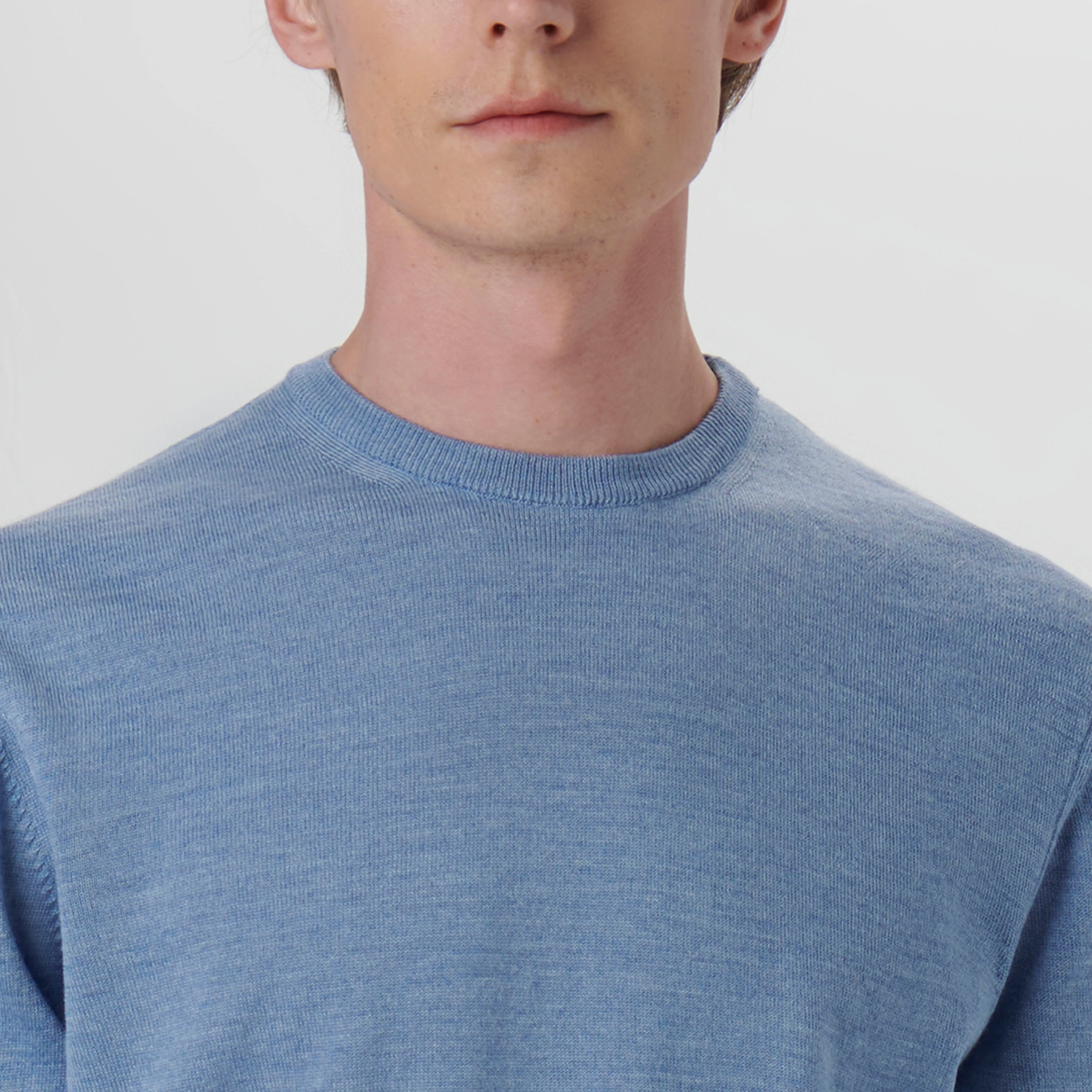 Super Merino Solid Crew Neck Sweater