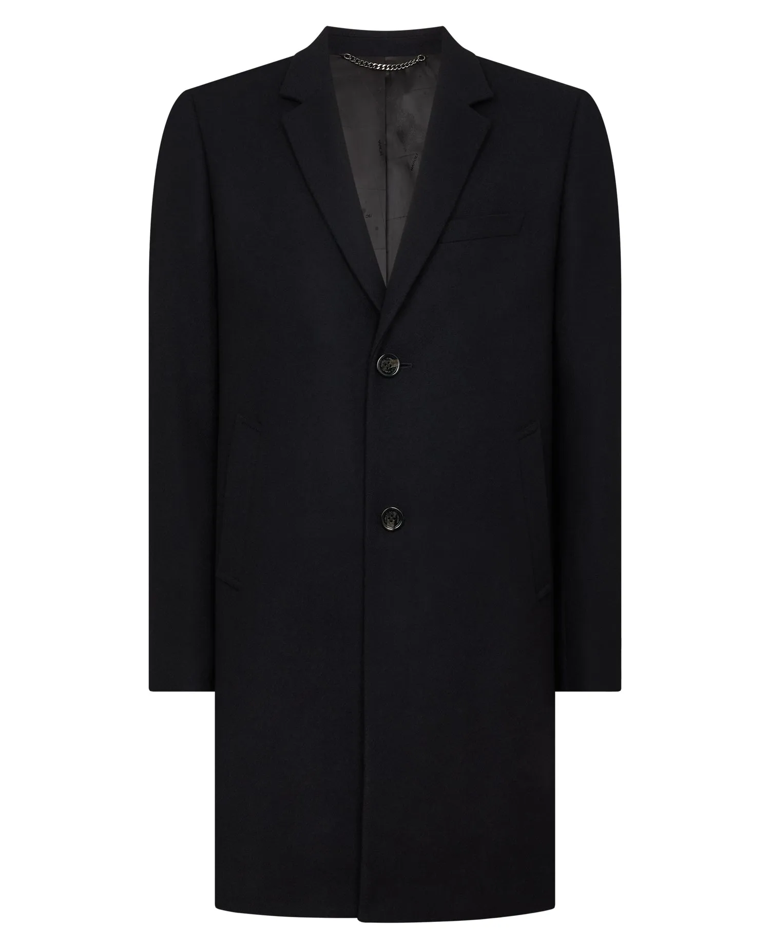 Tailored Fit Wool Blend Overcoat